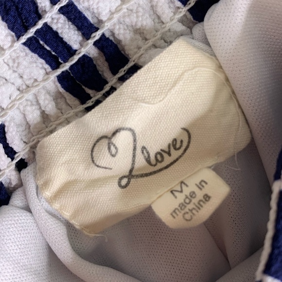 Love Navy & White Nautical Stripped Palazzo pants women’s medium - Picture 4 of 6